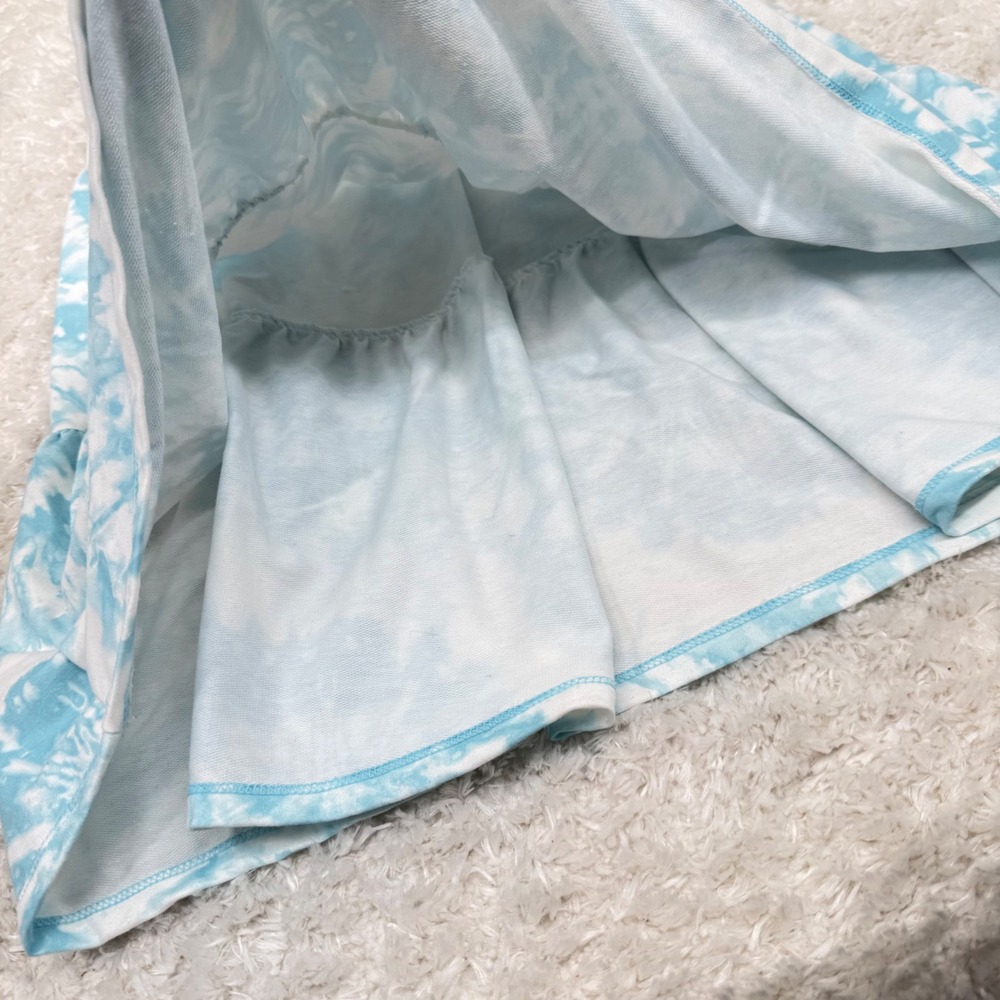 32 Degrees Cool Girl's S Small 7/8 Blue Smocked Tie Dye Sundress Casual - Picture 4 of 12